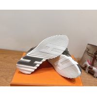 Best Quality Hermes Bouncing Sneakers in Fringed H Canvas Dark Grey 1222069 2026