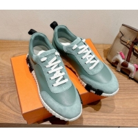 Best Price Hermes Bouncing Sneakers in Leather and Suede Green 1222082 2026