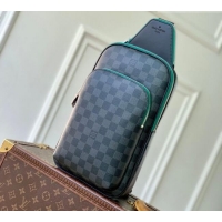 Low Cost Louis Vuitton Men's Avenue Slingbag PM Bag in Borneo Green Damier Graphite Canvas N40841 2026