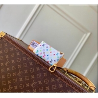 Famous Brand Louis Vuitton LV x TM Key Pouch in Multicolor/White Canvas M28388 2026