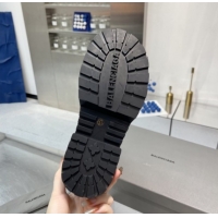 Perfect Balenciaga Women's Venom High Boots 5cm with Strap Buckle in Calfskin Leather Black 1104102