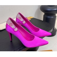 Pretty Style Louis Vuitton Legacy Pumps 9cm in Satin and Strass Rosy 6010706 2026