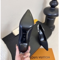 Luxury Louis Vuitton Legacy Pumps 9cm in Satin and Strass Black 6010708 2026