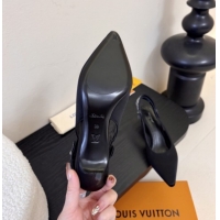 Popular Style Louis Vuitton Legacy Slingbacks Pump 5.5cm in Satin and Strass 1AHLCZ Black 2026