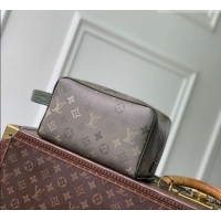 Top Grade Louis Vuitton Men's Dopp Kit Clutch in Khaki Green Monogram Surplus Canvas M26963 2026