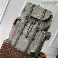 Big Discount Louis Vuitton Men's Christopher MM Backpack Bag in Khaki Green Monogram Surplus Canvas M27080 2026