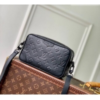 Super Quality Louis Vuitton Men's Trocadéro Wearable Wallet Mini Bag in Black Monogram Shadow Leather M26737 2026