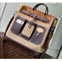 Trendy Design Louis Vuitton Men's Steamer Backpack Bag in Suede M26019 Beige/Brown 2026