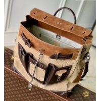 Trendy Design Louis Vuitton Men's Steamer Backpack Bag in Suede M26019 Beige/Brown 2026