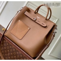 New Design Louis Vuitton Men's Steamer 30 bag in LV Touch Leather M26758 Tan Brown 2026