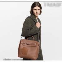 New Design Louis Vuitton Men's Steamer 30 bag in LV Touch Leather M26758 Tan Brown 2026