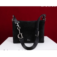 Stylish Dior Suede Small Shoulder Bag Black/Silver S1411 0124004 2026