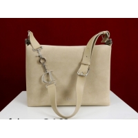 Crafted Dior Suede Medium Shoulder Bag M14142 Beige/Silver 2026
