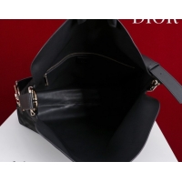 Good Quality Dior Suede Medium Shoulder Bag M14142 Black/Gold 2026