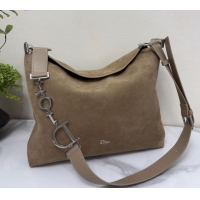 Pretty Style Dior Suede Medium Shoulder Bag M1927 Khaki 2026
