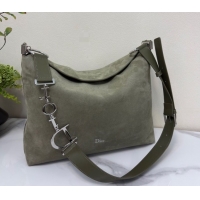 Grade Quality Dior Suede Medium Shoulder Bag M1927 Green 2026