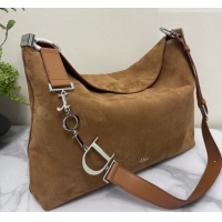 Top Design Dior Suede Large Shoulder Bag L1926 Camel 2026