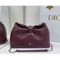 Top Design Dior Bow Small Bag in Lambskin Leather 0715PUQO Burgundy 2026