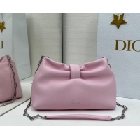 Popular Style Dior Bow Small Bag in Lambskin Leather 0715PUQO Rose Songe Pink 2026