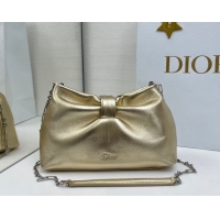 Low Price Dior Bow Small Bag in Lambskin Leather 0715PUQO Gold 2026
