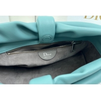 Shop Duplicate Dior Bow Medium Bag in Lambskin Leather 0715PUQO Blue Tourmaline 2026