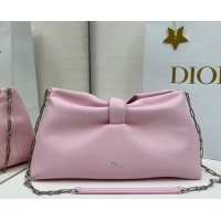 Discount Dior Bow Medium Bag in Lambskin Leather 0715PUQO Rose Songe Pink 2026