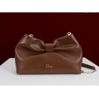 Unique Discount Dior Bow Small Bag in Lambskin Leather 0714S Dark Brown 2026