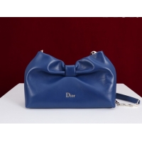 Grade Quality Dior Bow Small Bag in Lambskin Leather 0714S Royal Blue 2026