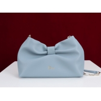 Best Price Dior Bow Small Bag in Lambskin Leather 0714S Light Blue 2026