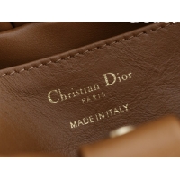 Best Grade Dior Bow Small Bag in Lambskin Leather 0714S Brown2 2026