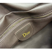 Pretty Style Dior Lady Dior Large Top Handle Bag in Cannage Suede Coffee 1441L 2026