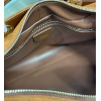 Buy Discount Dior Lady Dior Large Top Handle Bag in Cannage Suede Brown 1441L 2026