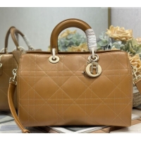 Top Design Dior Lady Dior Large Top Handle Bag in Cannage Smooth Apricot 1441L 2026