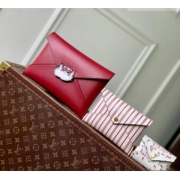 Good Quality Louis Vuitton Kirigami Pochette Pouch Set Plum Red M25760 2026
