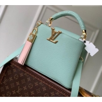 Discount Louis Vuitton Crafty Capucines BB Bag in Grained Leather with Tassel M25466 Green 2026