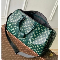 Top Quality Louis Vuitton Men's Keepall Bandoulière 50 Travel Bag in Monogram Shadow Leather M27179 Forest Green 2026