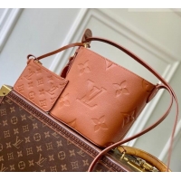 Promotional Louis Vuitton All In BB Bucket Bag in Monogram Empreinte Leather M28820 Brown 2026