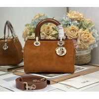 Luxury Cheap Dior Lady Dior Small Top Handle Bag in Smooth Leather 1440S Apricot 2026