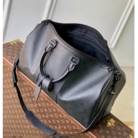 Grade Design Louis Vuitton Men's Keepall Bandouliere 45 Travel Bag in Black Monogram Midnight Canvas M28403 2026