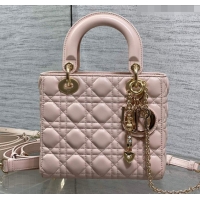 Big Discount Dior Small Lady Dior My ABCDior Bag in Cannage Lambskin Leather DR012602 Pink 2026