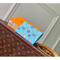 Best Price Louis Vuitton Passport Cover in Monogram Donuts Canvas M28040 Blueberry Blue 2026