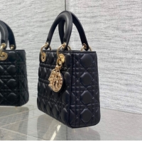 Luxury Dior Small Lady Dior My ABCDior Bag in Cannage Lambskin Leather with Openwork Charm Black DR012603 2026