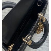 Grade Quality Dior Small Lady D-Joy Bag in Cannage Lambskin Leather with Openwork Charm DR012603 Black 2026