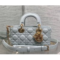 Best Price Dior Small Lady D-Joy Bag in Cannage Lambskin Leather with Openwork Charm DR012603 Blue 2026