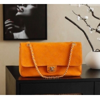 Cheap Design Chanel Matthieu Blazy Flap Bag in Quilted Suede CH020301 Orange 2026