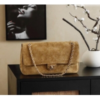 Famous Brand Chanel Matthieu Blazy Flap Bag in Quilted Suede CH020301 Light Brown 2026