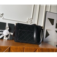Best Price Chanel Suede Large Flap Messenger Bag AS5883 Black 2026