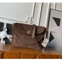 Grade Design Chanel Suede Large Flap Large Messenger Bag AS5883 Chocolate 2026