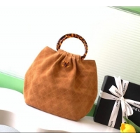 Promotional Chanel Suede & Turtoise-Shell Effect Top Handle Hobo Bag AS6010 Brown 2026