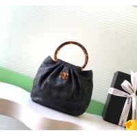 Super Quality Chanel Calfskin Leather & Turtoise-Shell Effect Top Handle Small Hobo Bag AS6022 Black 2026